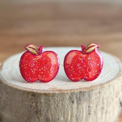 Ohrringe Äpfel wahlweise mit Glitzer für Obst Fans