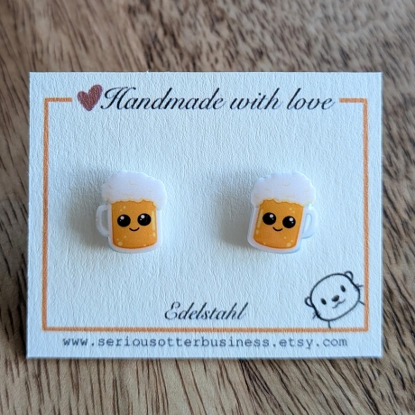 Bier Ohrstecker fürs Oktoberfest und als Party Accessoire