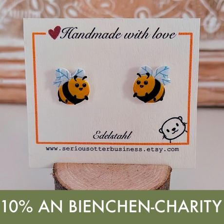 Ohrstecker Biene bzw Hummel für Naturliebhaber 