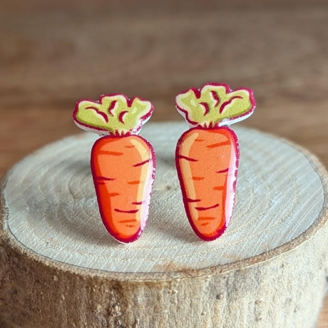 Ohrringe Karotte in Cartoon Optik für Ostern oder als Geschenk