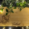 Frühstücksbrettchen aus Holz mit Rotkehlchen – Brotzeitbrett mit Gravur in Pyrographie | nachhaltiges, personalisierbares Geschenk
