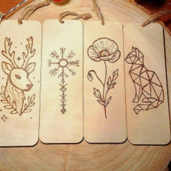 Lesezeichen aus Holz | Wunschmotiv möglich  Lesezeichen aus Holz | Wunschmotiv möglich