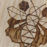 Untersetzer aus Holz mit Bienenmotiv 10x10 | Geometrische Holzkunst im 2er- oder 4er-Set | Handgemachte Pyrographie & moderne Tischdeko I