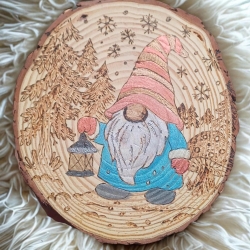 Baumscheibe Wichtel– handgebrannte Weihnachtsdeko |Geschenkidee Baumscheibe Wichtel– handgebrannte Weihnachtsdeko |Geschenkidee