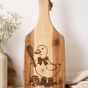 Holzbrett mit Gans und Schneebesen – handgebranntes Schneidbrett aus Holz, rustikale Küchendeko, süßes Geschenk, Bauernhof Deko
