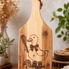 Holzbrett mit Gans und Schneebesen – handgebranntes Schneidbrett aus Holz, rustikale Küchendeko, süßes Geschenk, Bauernhof Deko