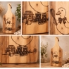 Holzbrett mit Gans und Schneebesen – handgebranntes Schneidbrett aus Holz, rustikale Küchendeko, süßes Geschenk, Bauernhof Deko