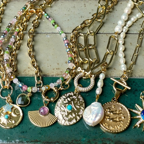 Edelstein Halskette Blatt eine edle Lariat Kette im Boho Style