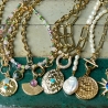 Edelstein Halskette Blatt eine edle Lariat Kette im Boho Style