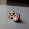 Ohrstecker Beton Glitzer Flakes in rot als persönliches Geschenk 