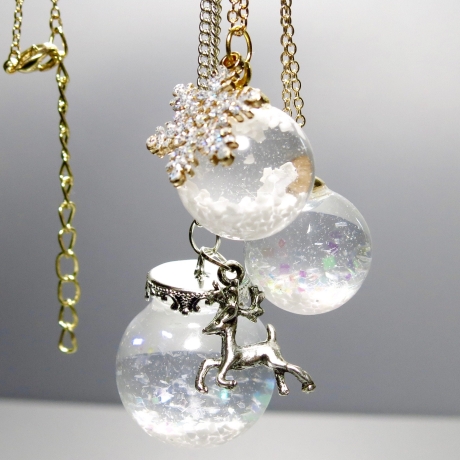 Engel Kette Schneekugel mit Schnee / Geschenk für Sie