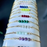 Geburtsstein Armband Edelsteine mit Schiebeperle