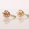 Blatt Ohrringe Monstera Jade Perlen Boho Ohrringe modern