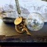 Pusteblume Kette Mond / Himmlische Mond Fee mit Glitzer