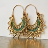 Vintage Creolen Boho antikgold mit Patina