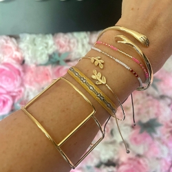 Freundschaftsarmbänder Armreifen Miyuki Perlen und Blätter