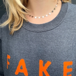 Kette Edelstahl Stern Choker himmlisch Sternenhimmel wasserfest