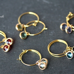 Creolen vergoldete Ohrringe / Himmlische Ohrringe