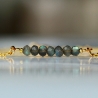 Edelstein Armband Labradorit / Armband gold Labradorit
