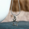 Kette Edelstahl Stern Schlangenkette mit kleinem Sternenhimmel