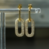 Ohrstecker Zirkonia Ohrringe als geometrischer Glitzerschmuck 