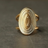 Boho Ring Patina echt vergoldet mit geometrischem Mandala 