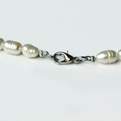 Süßwasserperlen Halskette unisex eine Naturperlenkette als Perlen Choker oder Perlenkette als modernes Geschenk für Ihn für Herren und Damen