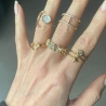 Ring Stern Sonne vergoldet mit funkelnden Zirkonia