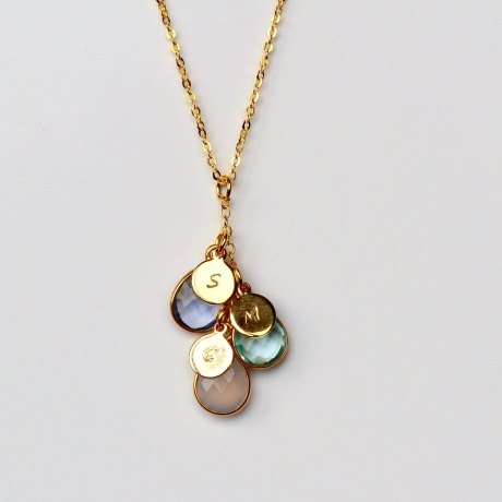 Personalisierte Kette Geburtsstein / Personalisiertes Geschenk 