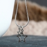 Kette Edelstahl Stern Schlangenkette mit kleinem Sternenhimmel