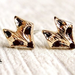 Fuchs Ohrstecker goldfarben, Waldfreunde unter uns / Geschenk