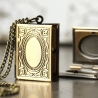 Kette Medaillon Buch im Vintagestyle in antik bronzefarben 