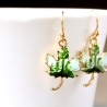 Blatt Ohrringe Ahorn in grün als Natur Schmuck oder Wald Ohrringe