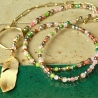 Edelstein Halskette Blatt eine edle Lariat Kette im Boho Style
