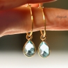 Creolen Topas Ohrringe / Himmlische Ohrringe / Edelstein Schmuck / Geschenk für Sie / Origineller Schmuck / Geburtsstein Dezember / Kreolen