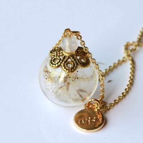 Pusteblumen Kette Mondstein Glitzer wish 