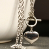 Kette Edelstahl Herz Gliederkette 