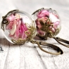 Blüten Ohrringe Ginster Vintage bronze Style pink rosa Blüten