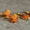 Blatt Ohrringe Ahorn / Natur Schmuck / Wald Ohrringe