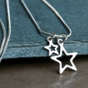 Kette Edelstahl Stern Schlangenkette mit kleinem Sternenhimmel