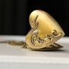 Kette Medaillon Herz im Vintagestyle antik bronzefarben