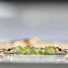 Edelstein Armband Peridot Rohstein vergoldet