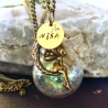 Pusteblume Kette Mond / Himmlische Mond Fee mit Glitzer