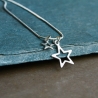 Kette Edelstahl Stern Schlangenkette mit kleinem Sternenhimmel