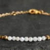 Edelstein Armband Mondstein / Geschenk für Sie / Perlen Armband