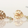 Blatt Ohrringe Monstera Jade Perlen Boho Ohrringe modern