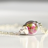 Armband echte Blüten mit Moos in Glaskugel / Geschenk
