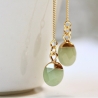 Jade Ohrringe Durchziehohrringe Edelstein Schmuck Weihnachten