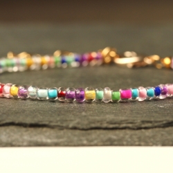 Armband Perlen bunt gefüllt / Freundschaftsarmband
