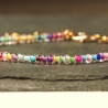 Armband Perlen bunt gefüllt / Freundschaftsarmband / buntes Fußkettchen / Geschenk für Sie / fröhliches Armband / minimalistischer Schmuck